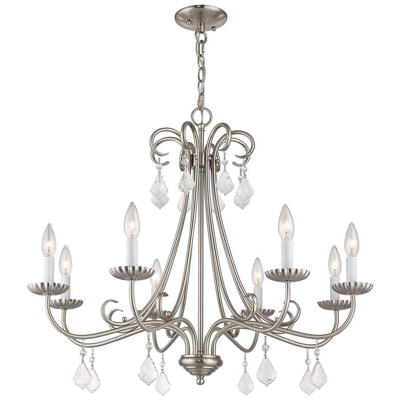 Image 7 Daphne 29 3/4" Wide Brushed Nickel 8-Light Chandelier more views