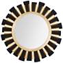 Daphne 36-in Wall Mirror - Matte Black/French Gold