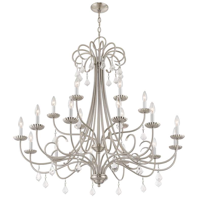 Image 6 Daphne 42" Wide Brushed Nickel 18-Light Foyer Chandelier more views