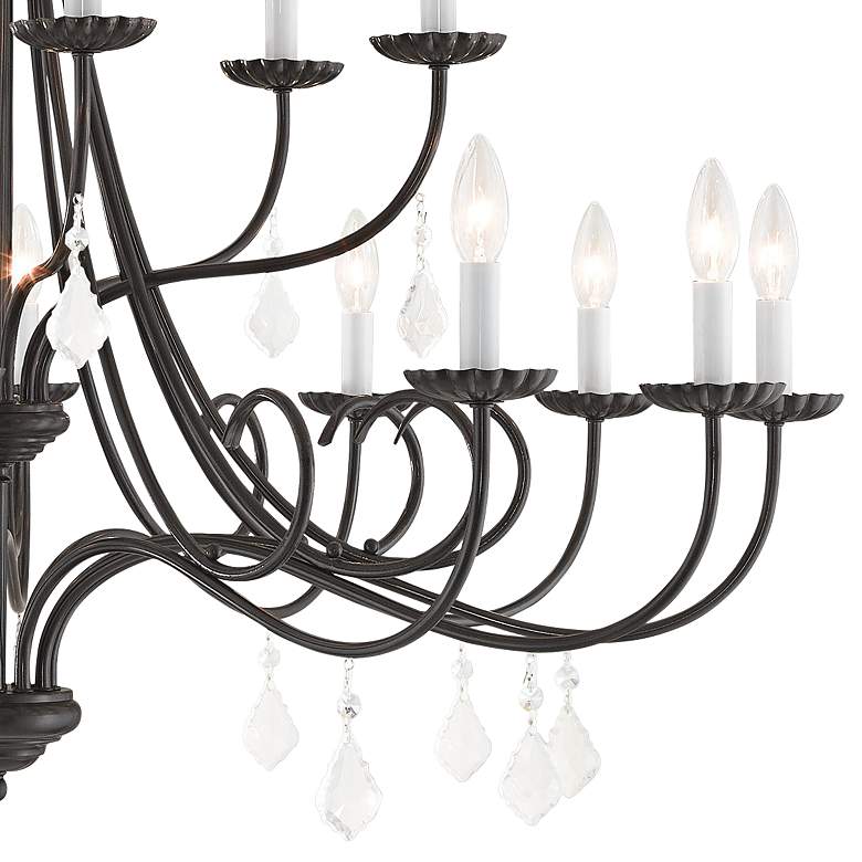 Image 3 Daphne 42" Wide English Bronze 18-Light Foyer Chandelier more views