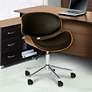 Daphne Black Faux Leather Adjustable Swivel Office Chair