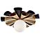 Daphne Convertible Flush Mount Light - Matte Black & French Gold - Smal