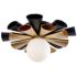 Daphne Convertible Flush Mount Light - Matte Black & French Gold - Smal