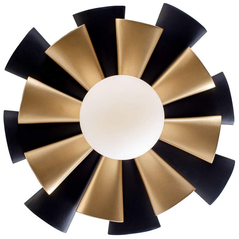 Image 2 Daphne Convertible Flush Mount Light - Matte Black & French Gold - Smal more views