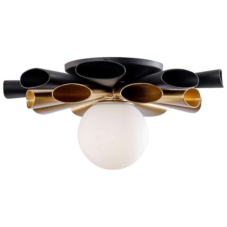 Image 3 Daphne Convertible Flush Mount Light - Matte Black & French Gold - Smal more views