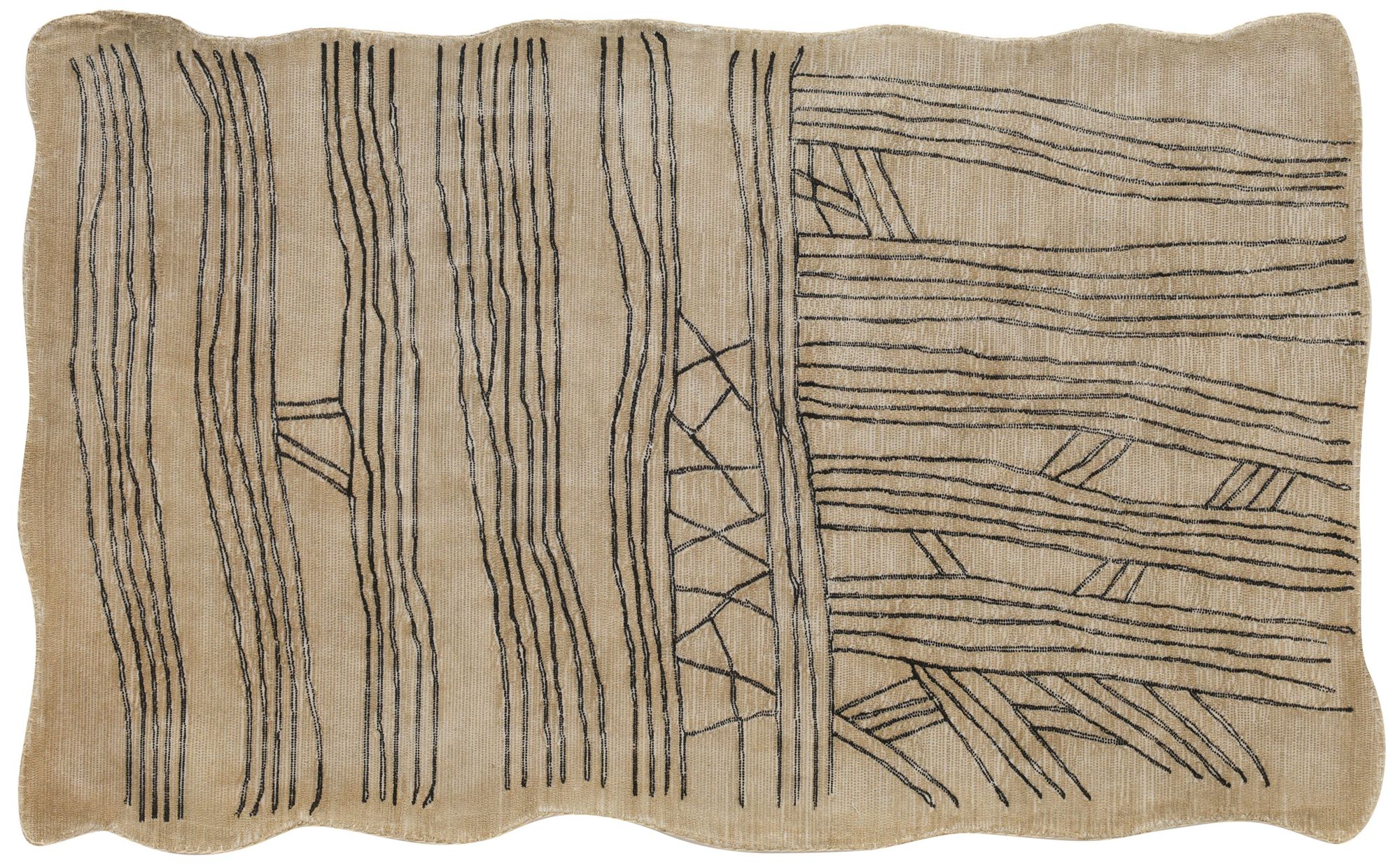 Image 2 Daphne Natural Hand Tufted Floor Rug 5x8' more views