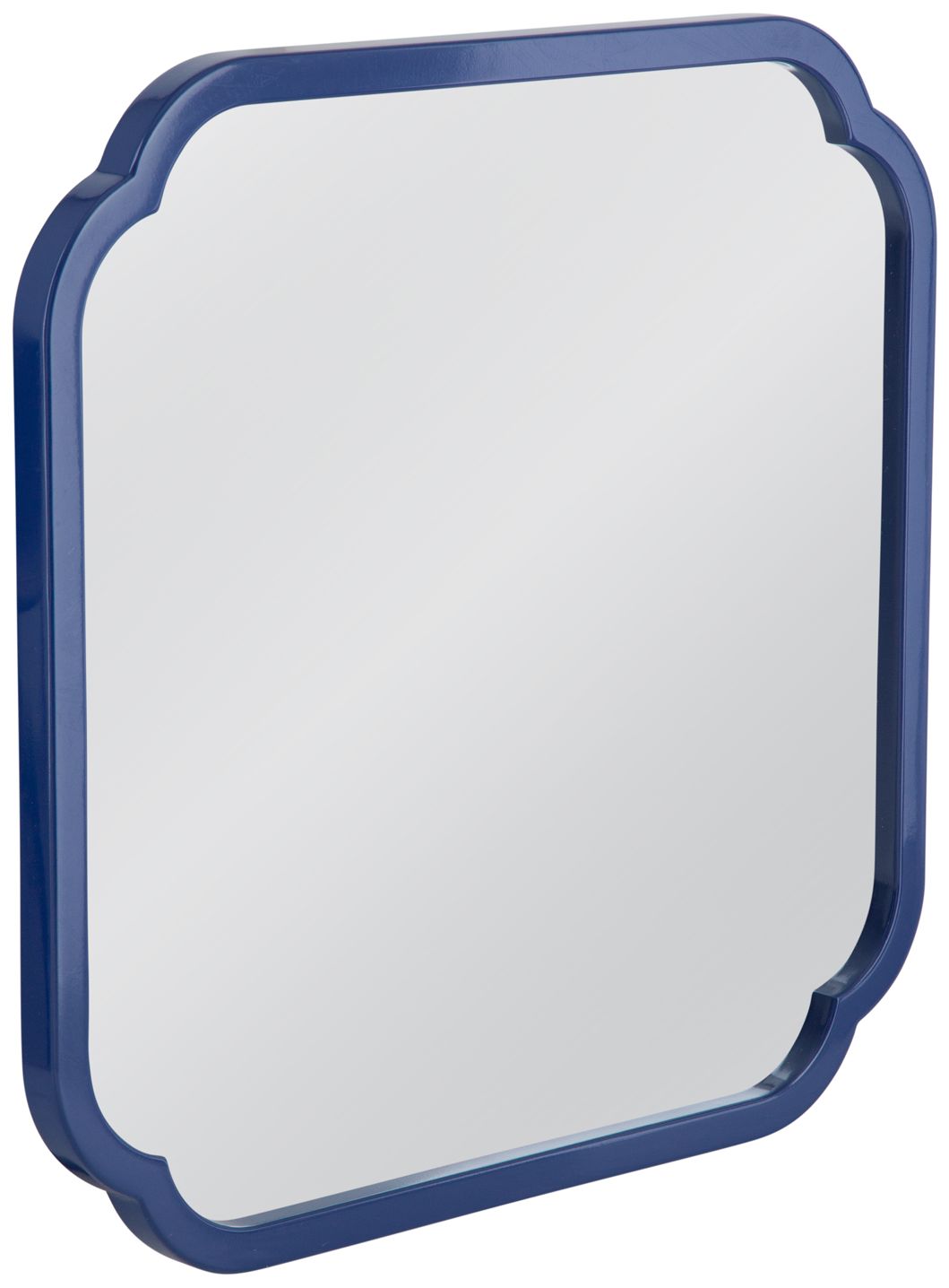 Image 2 Daphne Navy Lacquer 30" Square Wall Mirror more views