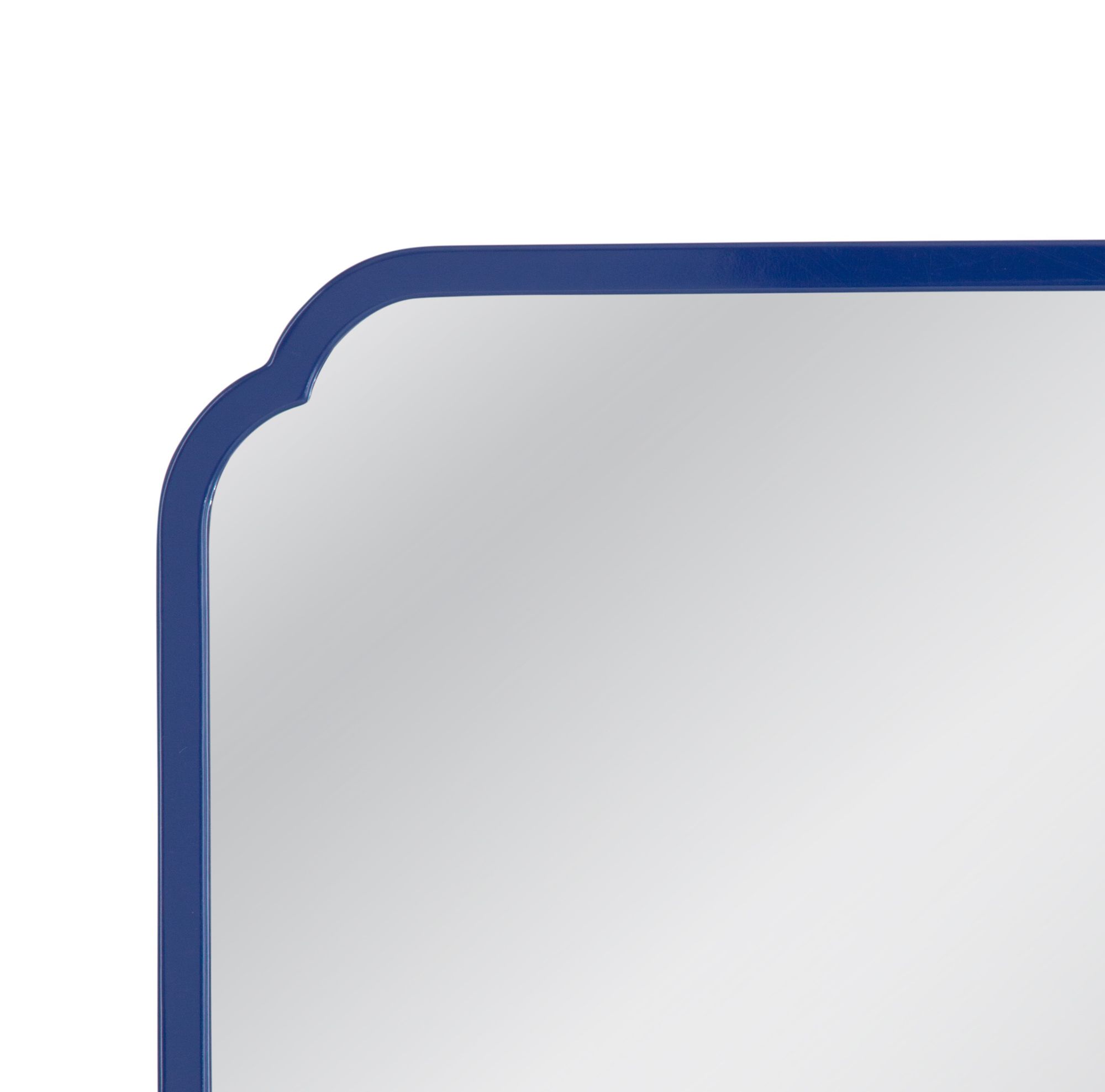 Image 3 Daphne Navy Lacquer 30" Square Wall Mirror more views