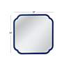 6_Daphne Navy Lacquer 30" Square Wall Mirror more views