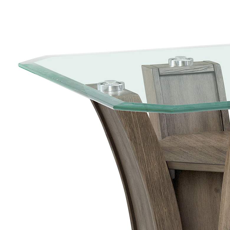 Image 4 Dapper 26" Wide Gray Wood Square End Table more views