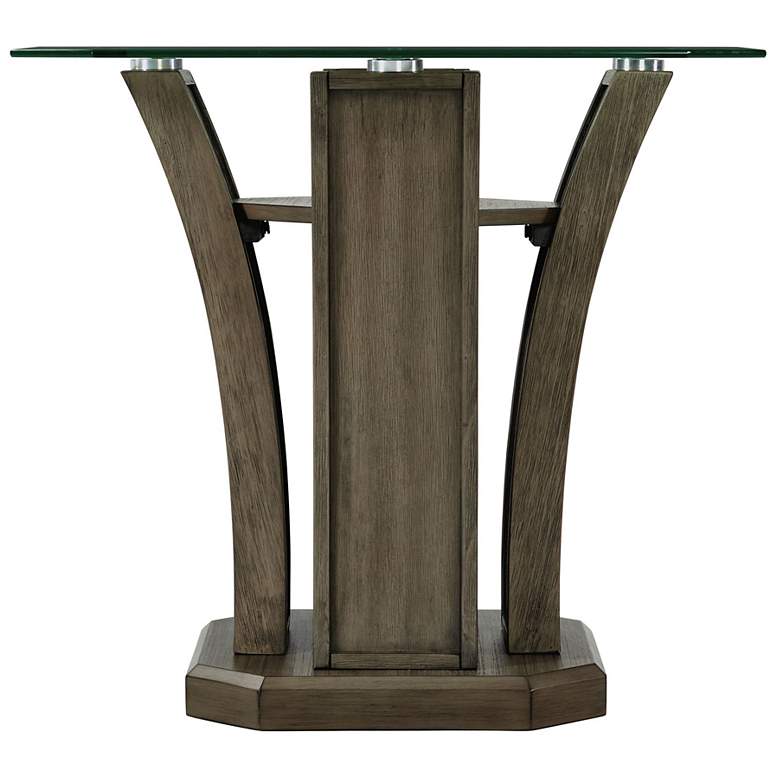 Image 5 Dapper 26" Wide Gray Wood Square End Table more views