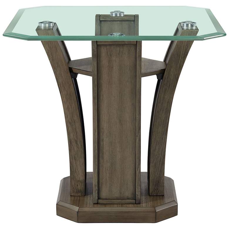 Image 6 Dapper 26" Wide Gray Wood Square End Table more views