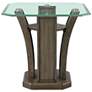 6_Dapper 26" Wide Gray Wood Square End Table more views
