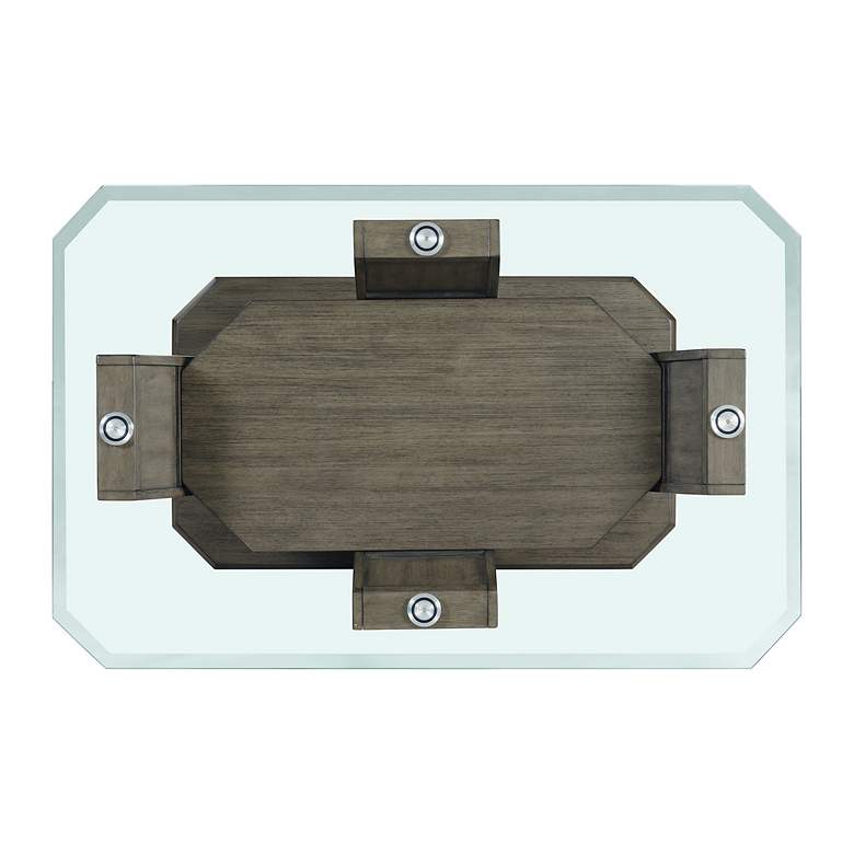 Image 4 Dapper 44" Wide Gray Wood Rectangle Coffee Table more views
