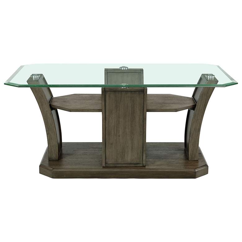 Image 7 Dapper 44" Wide Gray Wood Rectangle Coffee Table more views