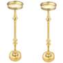Dapper 5 3/4" Wide Brass Round Martini Side Tables Set of 2