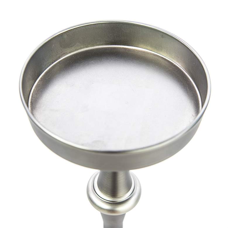 Image 3 Dapper 5 3/4"W Brushed Silver Martini Side Tables Set of 2 more views