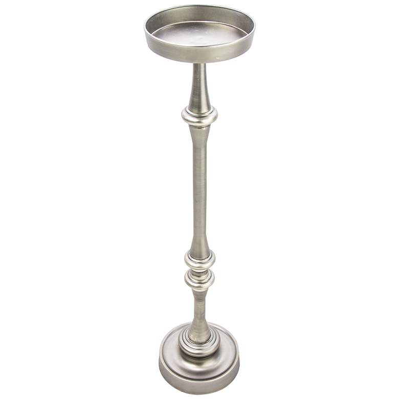 Image 4 Dapper 5 3/4"W Brushed Silver Martini Side Tables Set of 2 more views