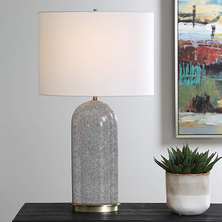 Image 1 Dapple 29 1/2" Chocolate with White Dapple Table Lamp