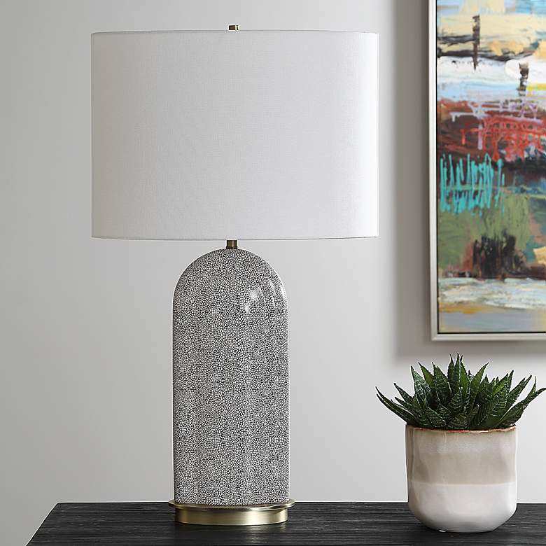 Image 3 Dapple 29 1/2" Chocolate with White Dapple Table Lamp more views