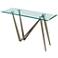 Dapple 48" Wide Champagne Metal Rectangular Console Table