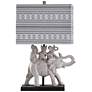 Dapple Family of Elephants Table Lamp - Gray &amp; Brown - Gray Shade