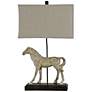 Dapple Gray Horse Figurine Table Lamp