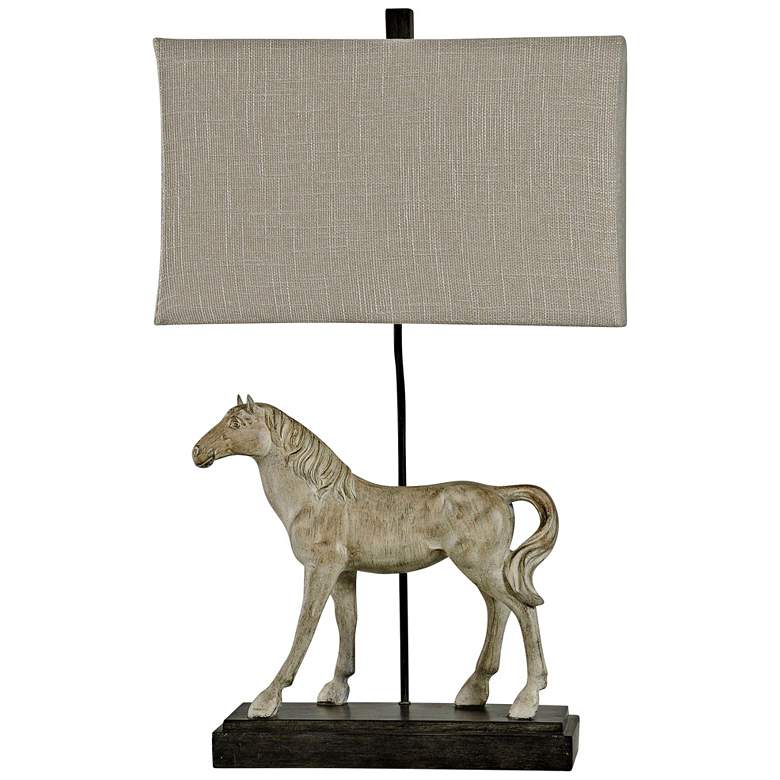 Image 2 Dapple Gray Horse Figurine Table Lamp