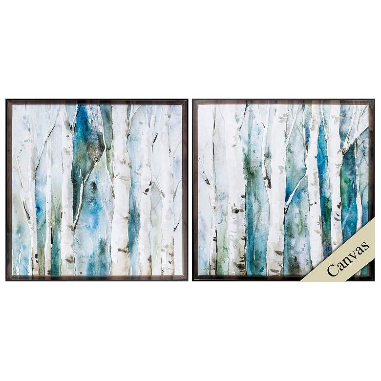 Image 1 Dappled Birch 22"W x 22"H Canvas Set of 2