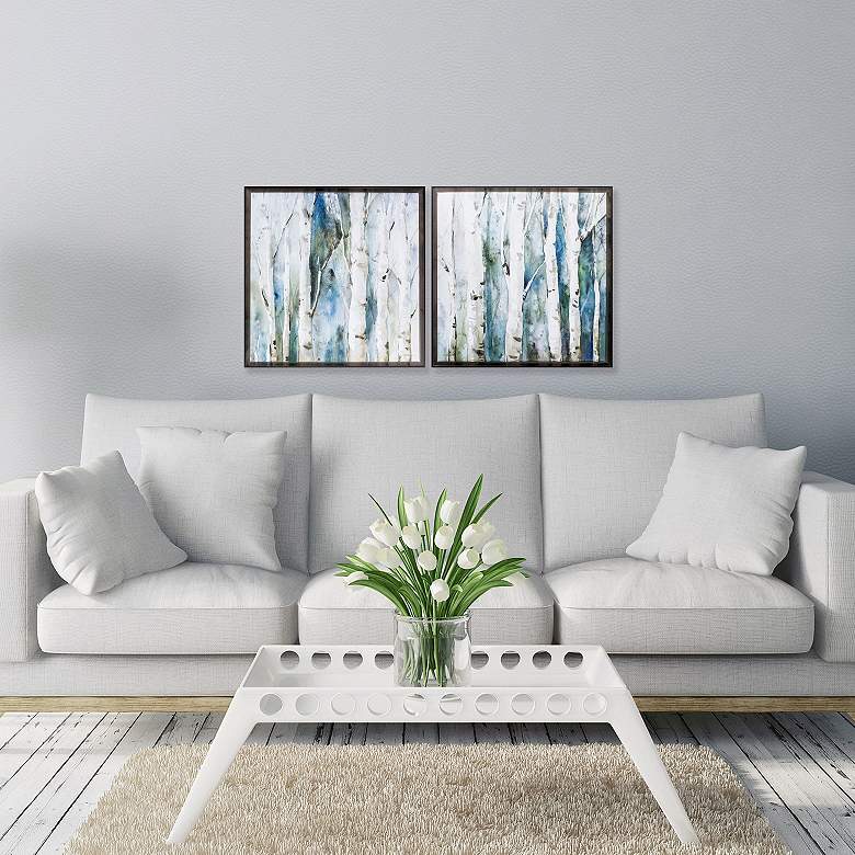 Image 2 Dappled Birch 22"W x 22"H Canvas Set of 2 more views