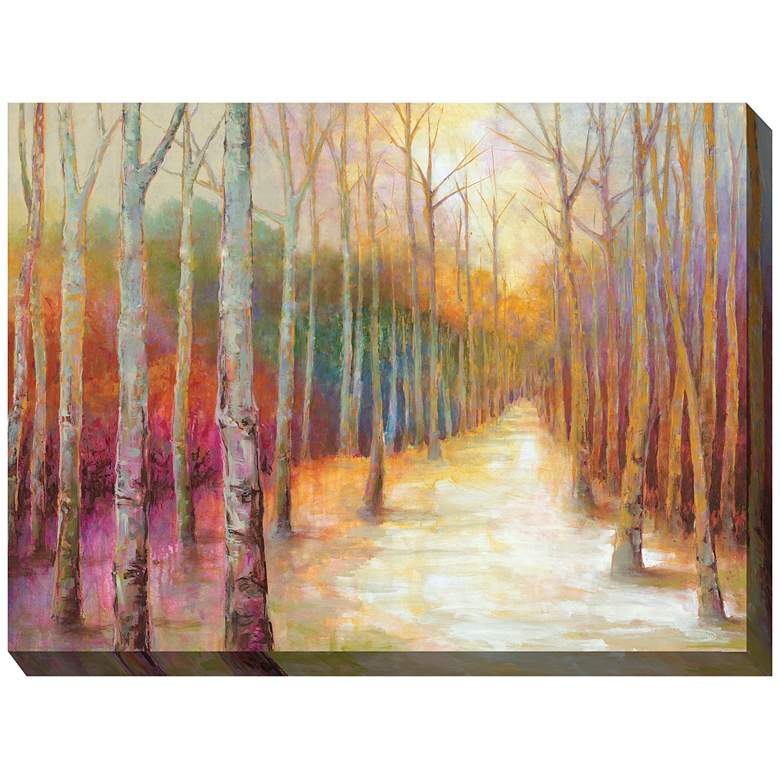 Image 2 Dappled Forest 40" Wide Rectangular Outdoor Canvas Wall Art