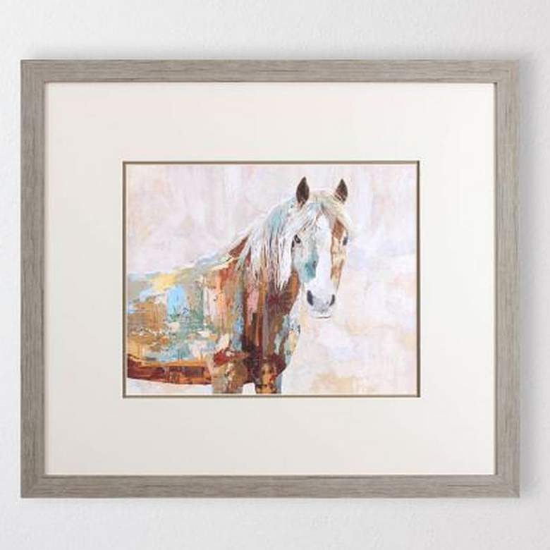 Image 2 Dappled Horse I 34" Wide Rectangular Framed Wall Art