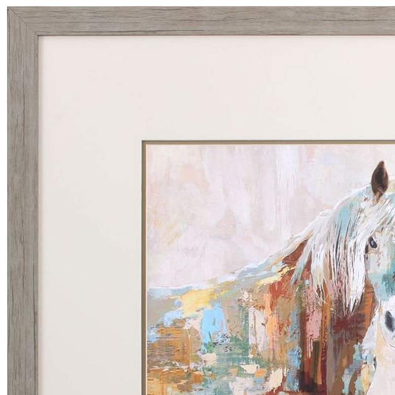Image 4 Dappled Horse I 34" Wide Rectangular Framed Wall Art more views