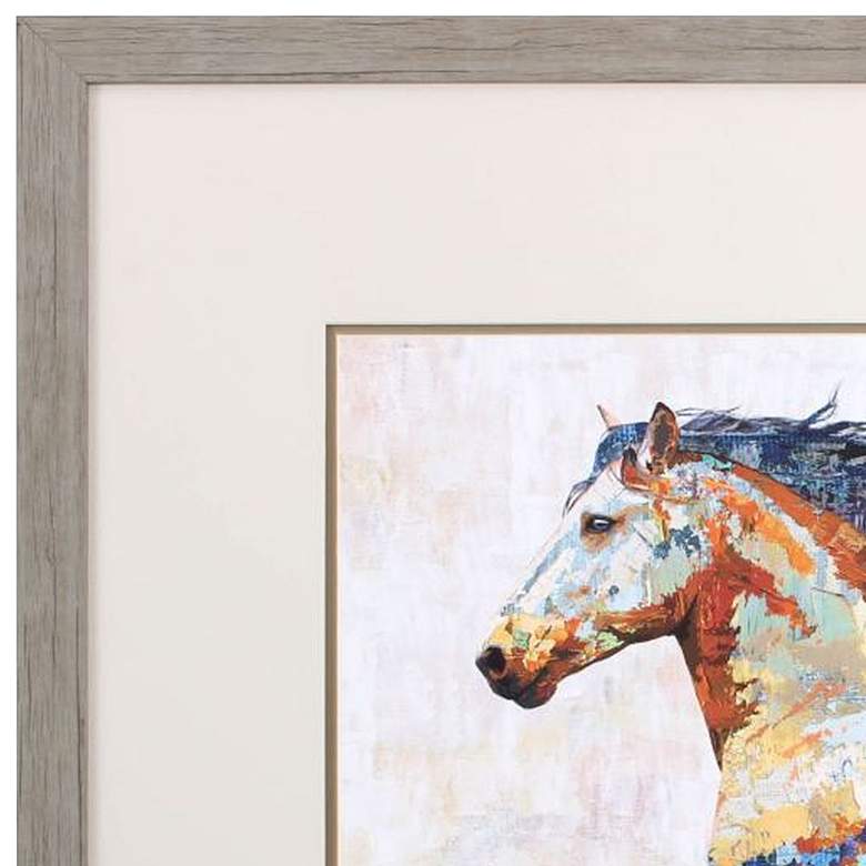 Image 4 Dappled Horse II 34 inch Wide Rectangular Framed Wall Art more views