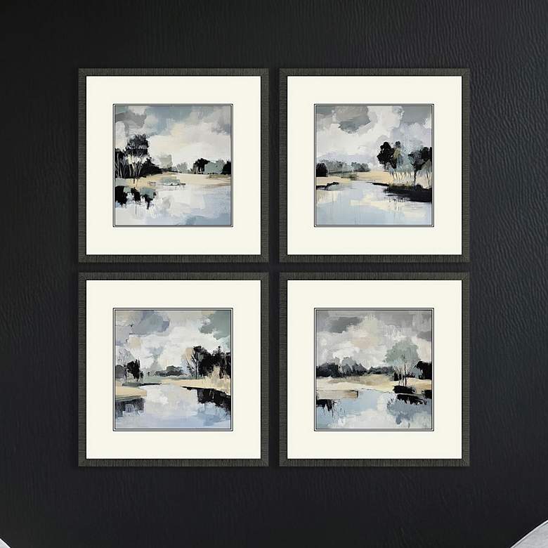Image 1 Dappled Stillness 26"W x 26"H Framed Art - Set of 4