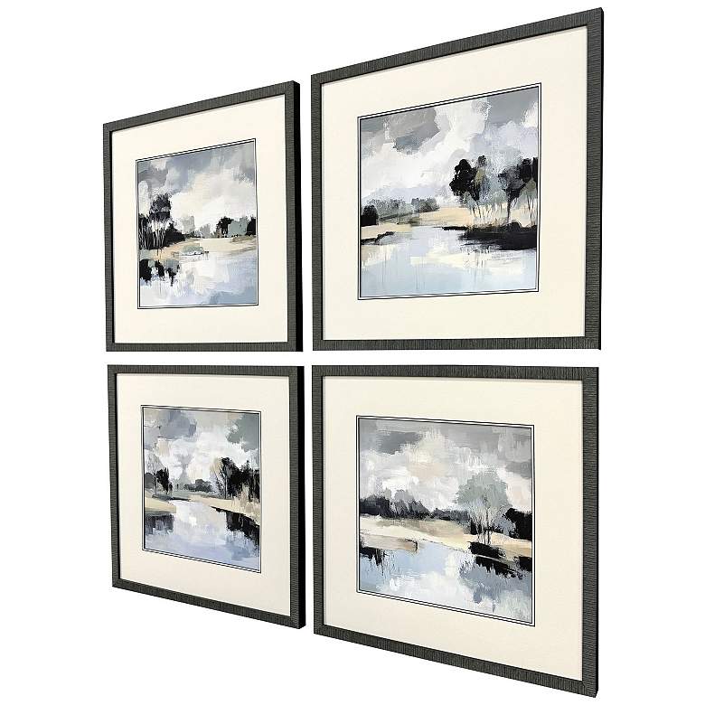 Image 3 Dappled Stillness 26"W x 26"H Framed Art - Set of 4 more views