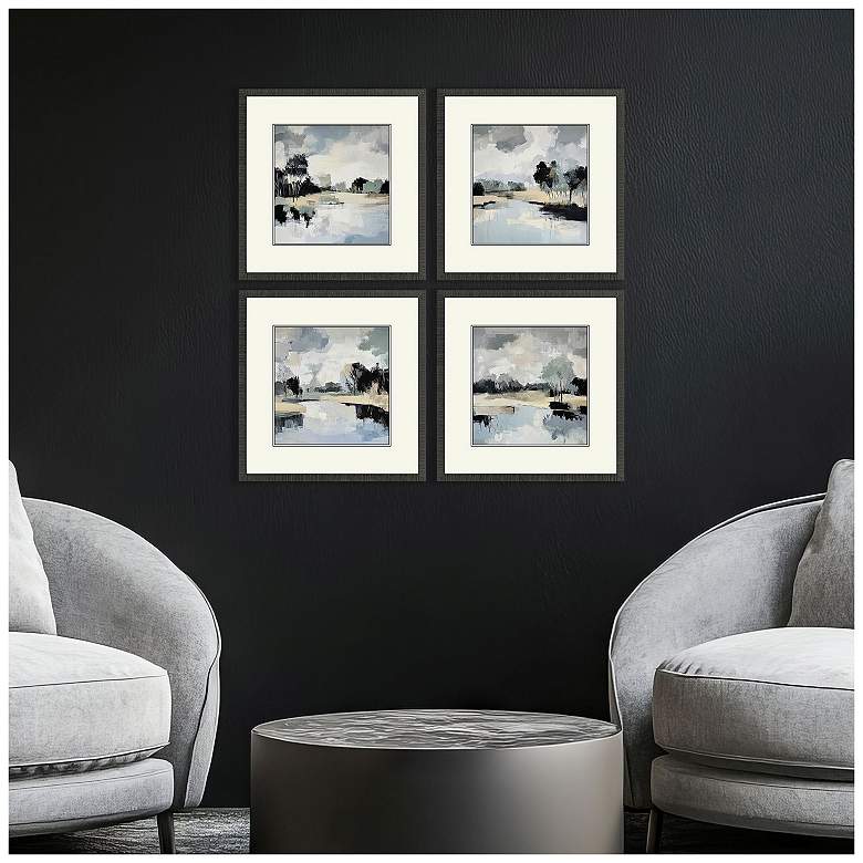 Image 5 Dappled Stillness 26"W x 26"H Framed Art - Set of 4 more views