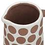 Dara 11 3/4"H Matte White Brown Decorative Vase with Handle