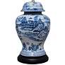 4_Dara 30" Blue and White Chinoiserie Temple Jar Table Lamp more views