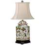 Dara Bird and Flower 22" High Traditional Porcelain Tea Jar Table Lamp