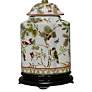 Dara Bird and Flower 22" High Traditional Porcelain Tea Jar Table Lamp