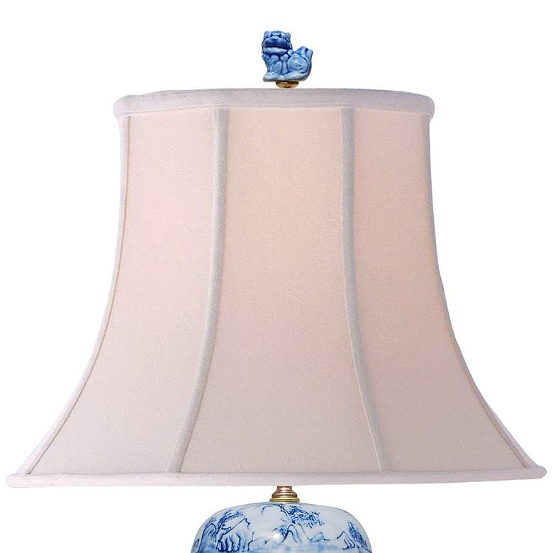 Image 3 Dara Blue and White Chinoiserie Temple Jar Table Lamp more views
