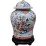 Dara Floral Garden 30" High Temple Jar Porcelain Table Lamp