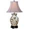Dara Flower and Bird 21" Multi-Color Porcelain Vase Table Lamp