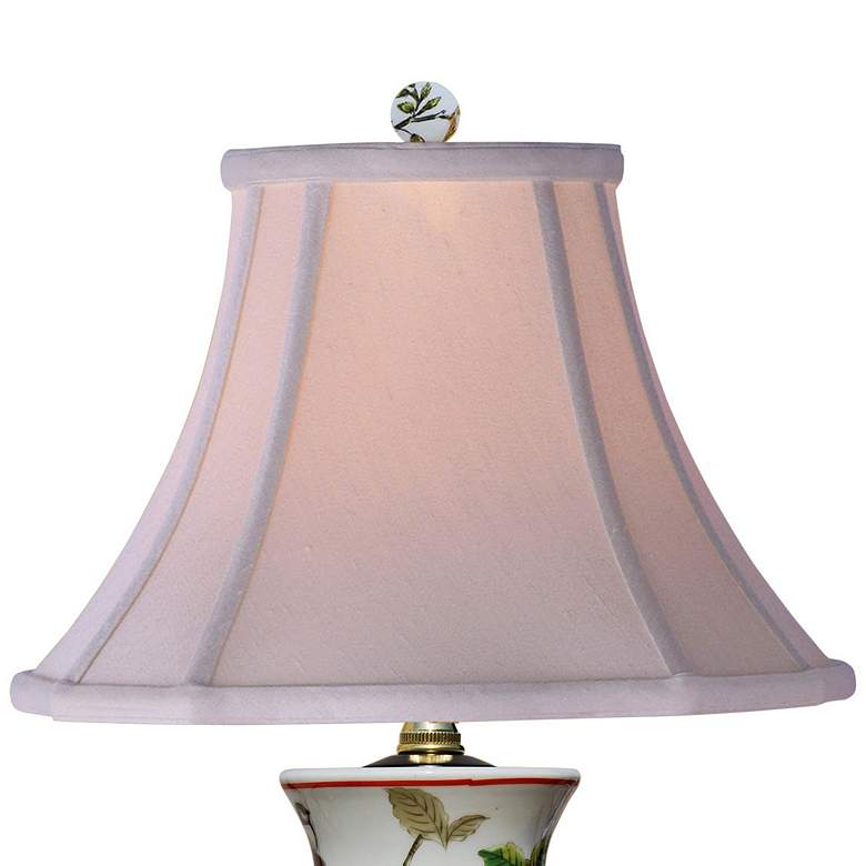 Image 3 Dara Flower and Bird 21" Multi-Color Porcelain Vase Table Lamp more views