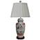 Dara Multi-Color Porcelain Table Lamp with Anna Rayon Shade