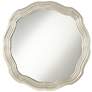 Dara Silver 32 1/2" Scalloped Round Wall Mirror in scene