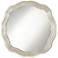 Dara Silver 32 1/2" Scalloped Round Wall Mirror