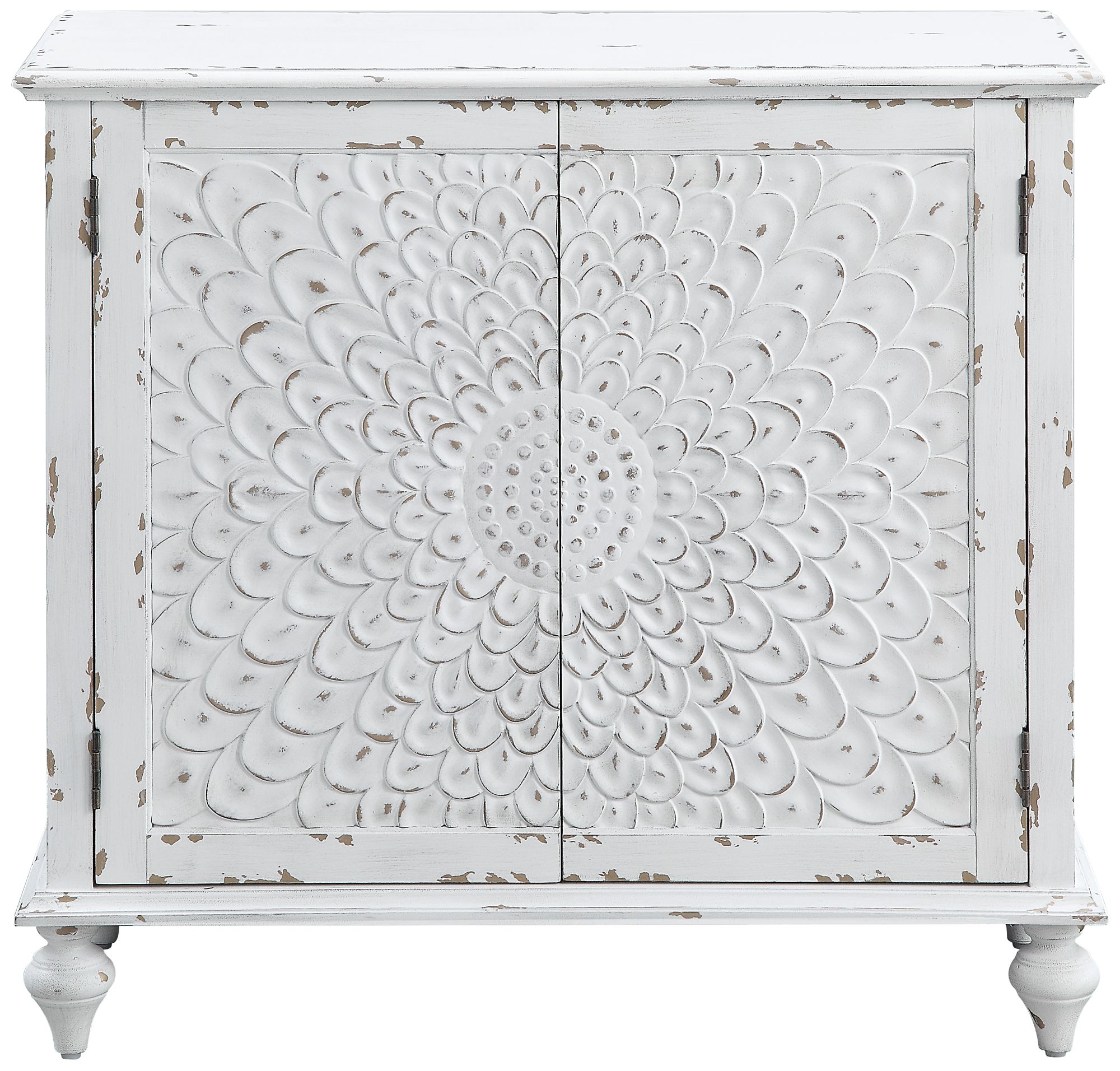 white ornate console table