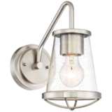 Darby 10 1/4&quot; High Satin Platinum Wall Sconce